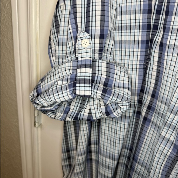 Columbia 6xl Men's Blue and white Plaid vented Shirt - Picture 2 of 6